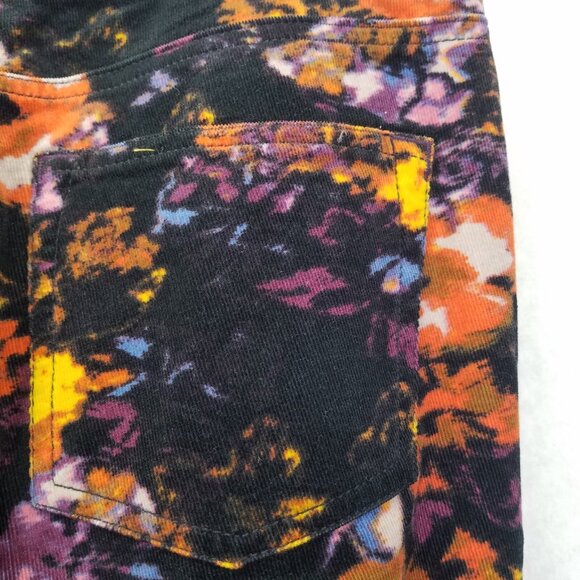 Pilcro Serif Corduroy Skinny Pants Women's 27 Floral Black Anthropologie Stretch - Picture 12 of 16